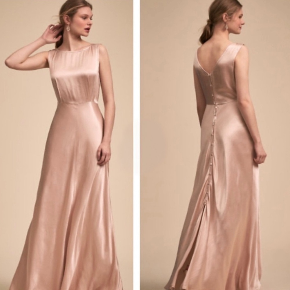 Ghost London Alexia Maxi Dress in Pink Oyster Size XS